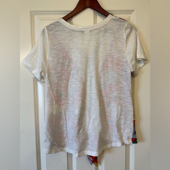 Anthropologie Akemi + Kin Floral Short Sleeve Blouse Top Size Medium - Picture 7 of 9